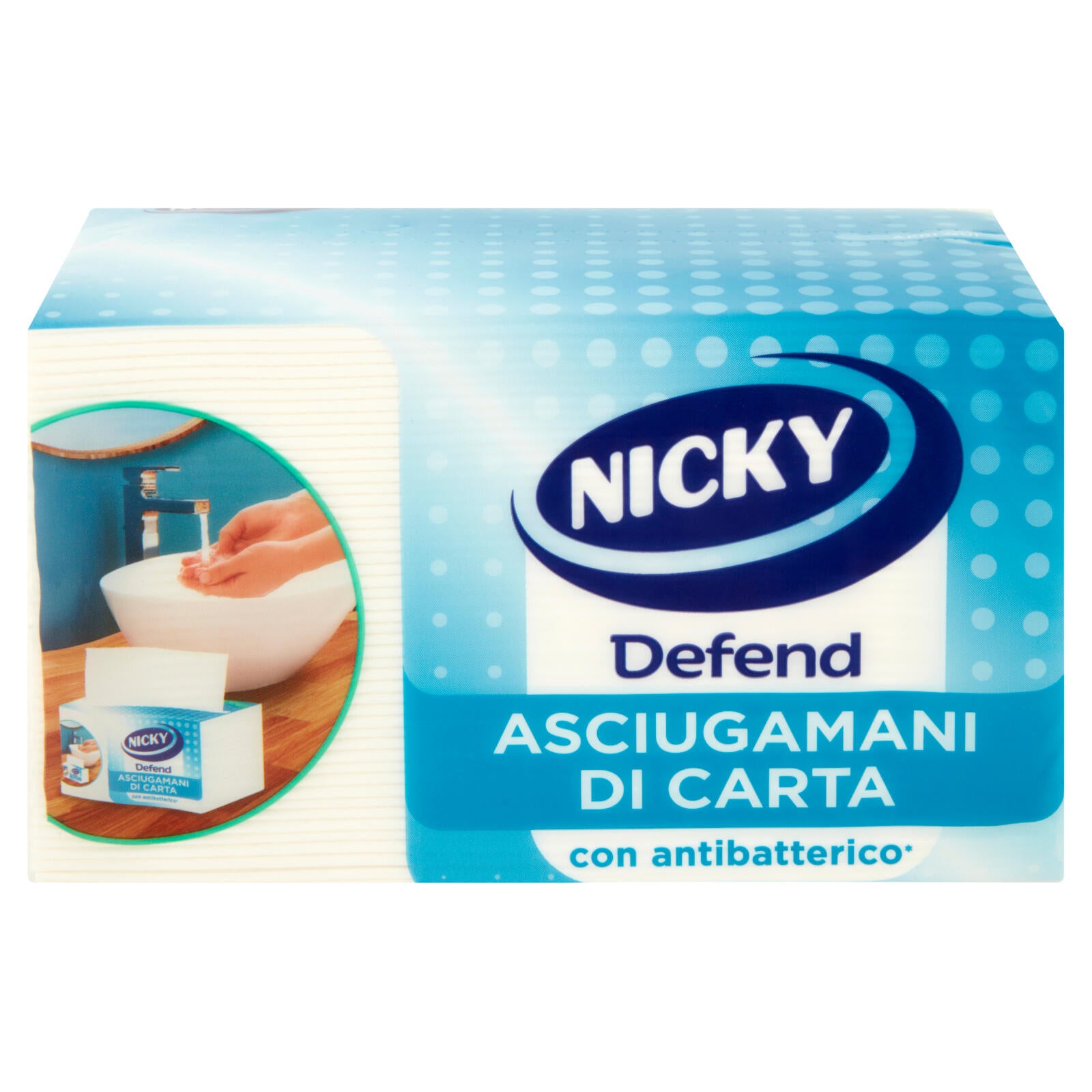 Nicky Defend Asciugamani di Carta con antibatterico* Fogli 100 pz