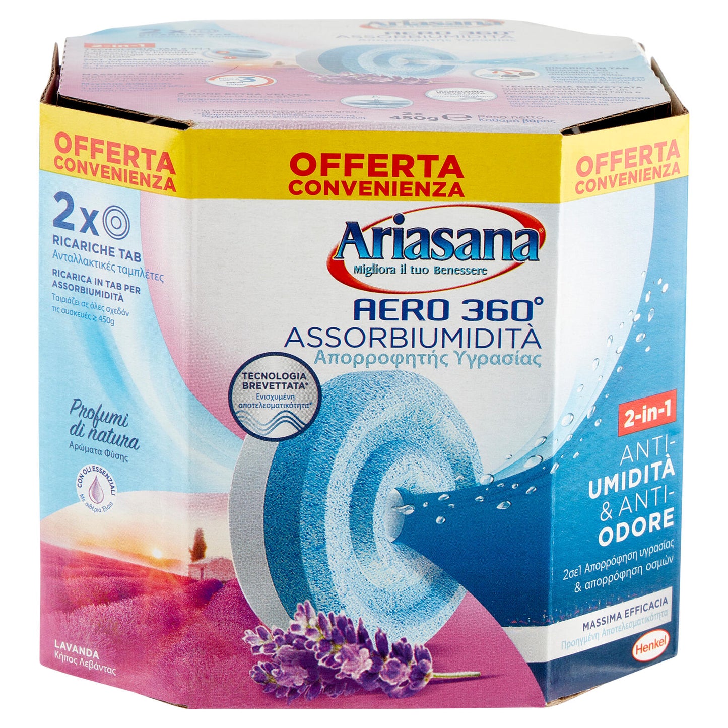 ARIASANA Aero 360 Tab Lavanda Relax bipack 2 x 450 g (25519371)