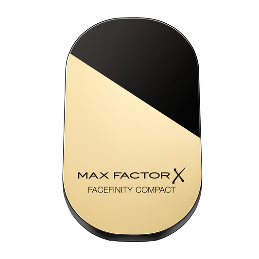 Max Factor - Fondotinta Compatto Facefinity Compact - Formula Opacizzante a Lunga Durata - 03 Natural - 10 g