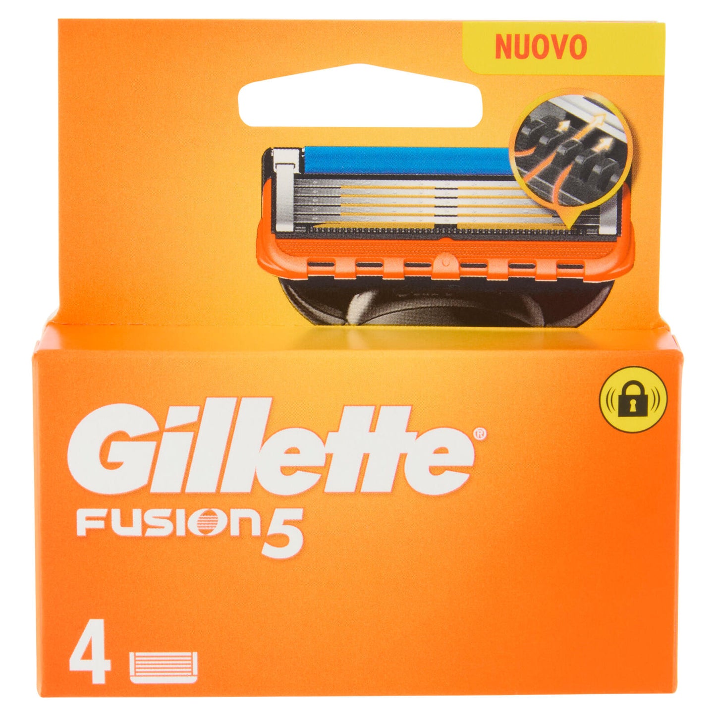 Gillette Fusion5 Lamette di ricambio per Rasoio da Uomo, 4 Ricariche (25530534)