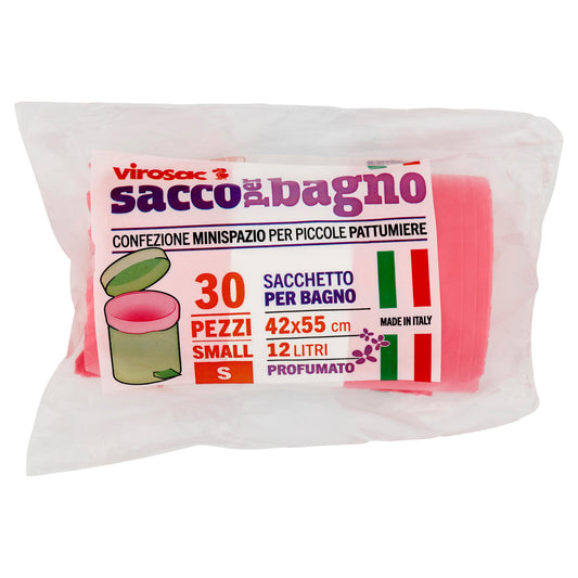 virosac sacco per bagno Sacchetto per Bagno 42x55 cm 12 Litri Small S 30 pz