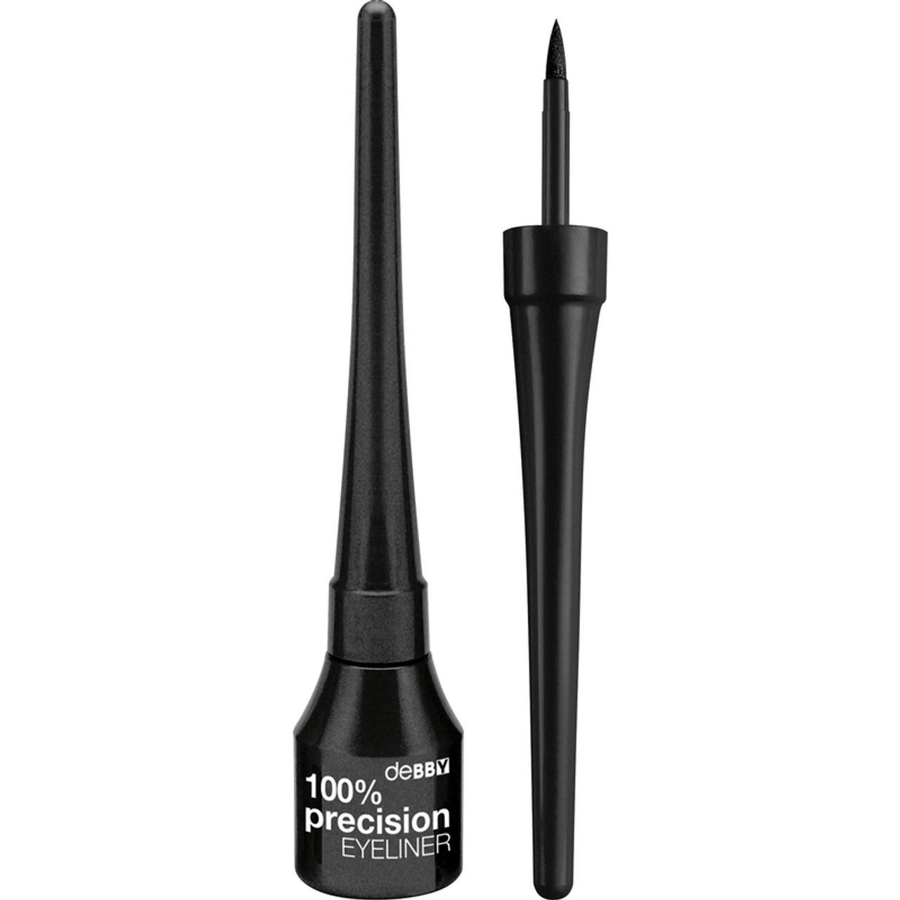 DEBBY Precision Eyeliner Schwarz – Filzspitz, Schnell Trocknend, Intensiv Pigmentiert, Für Präzise Linien