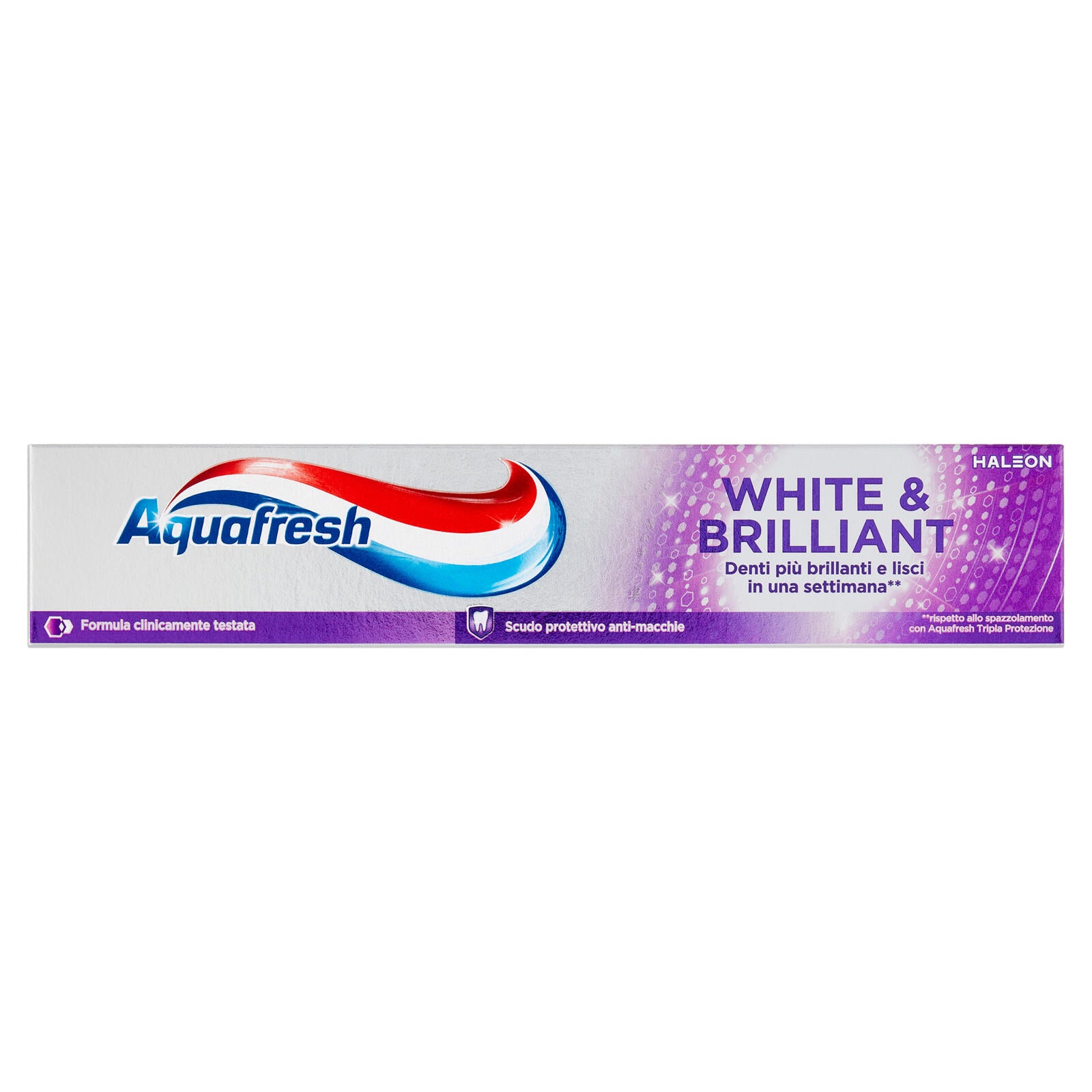 Aquafresh Dentifricio Sbiancante White&Brilliant per Denti Visibilmente più  Bianchi 75 ml ->