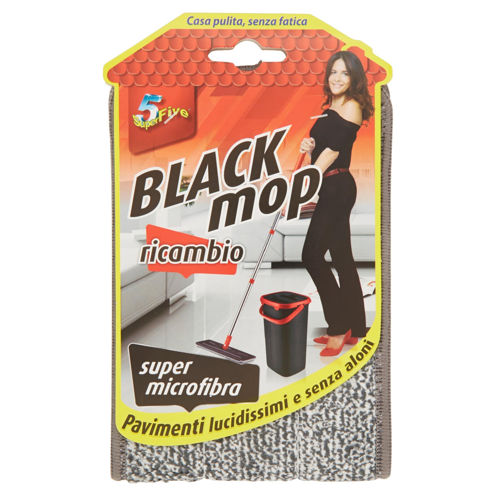 Super5 Black mop ricambio ->