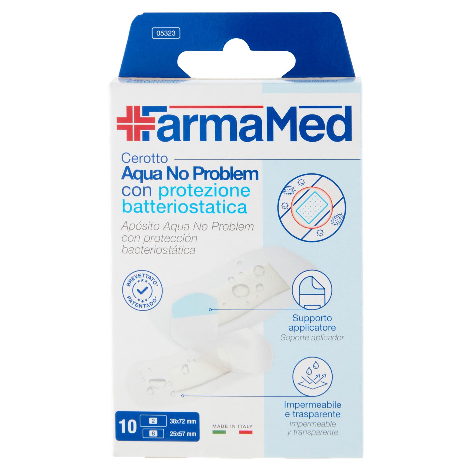 FarmaMed Cerotto Aqua No Problem con protezione batteriostatica 10 pz