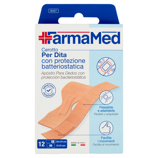 FarmaMed Cerotto per Dita con protezione batteriostatica 12 pz