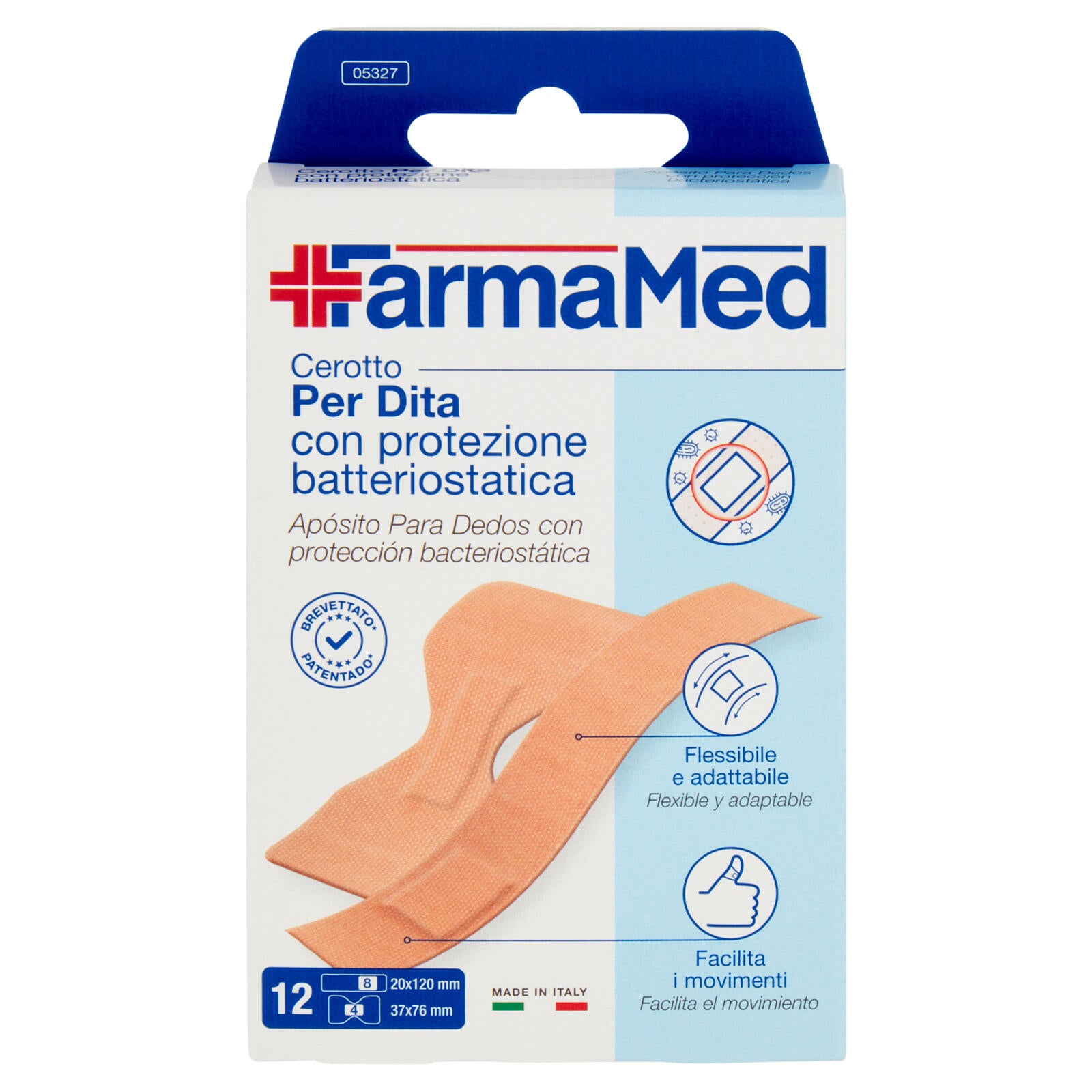 FarmaMed Cerotto per Dita con protezione batteriostatica 12 pz