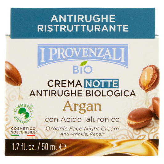 I Provenzali Bio Crema Notte Antirughe Biologica Argan 50 ml