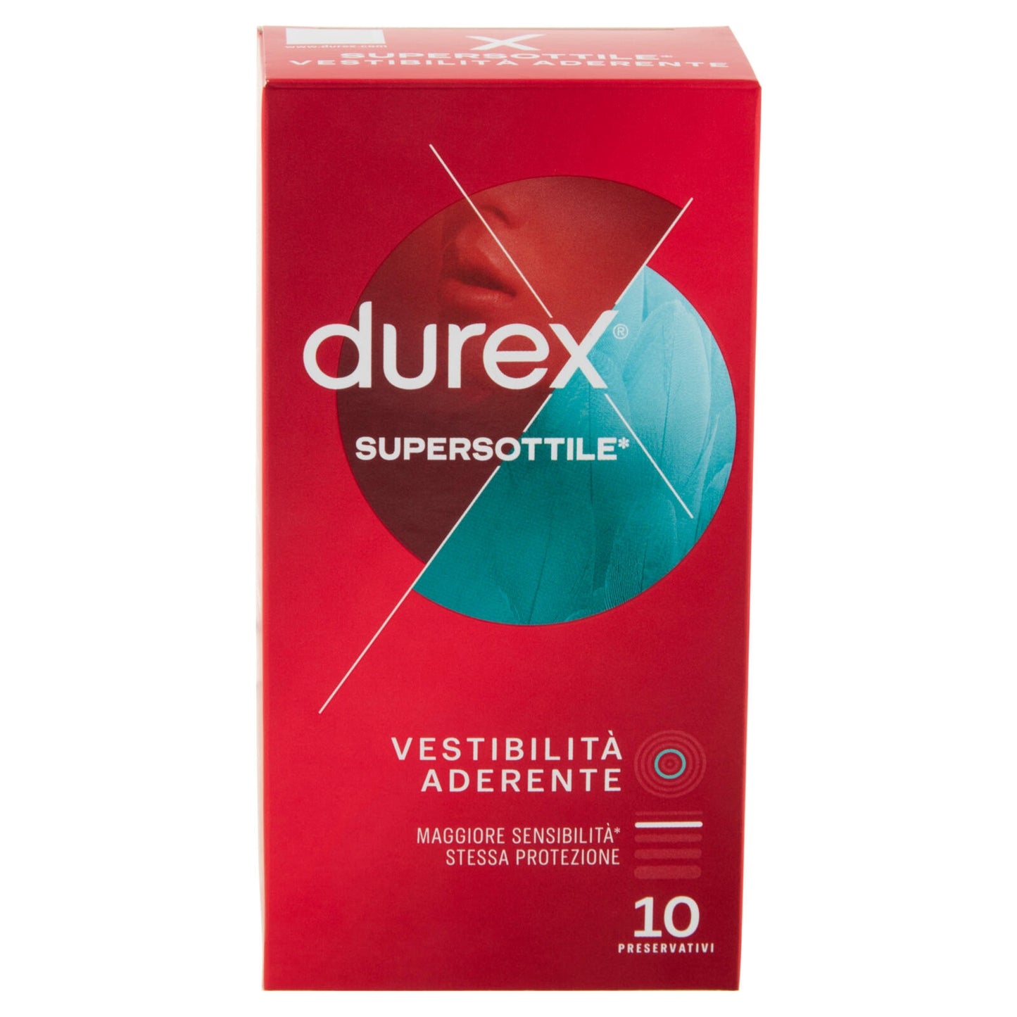 Durex Settebello Super Sottile Preservativi ad Alta Sensibilità , 10 Profilattici