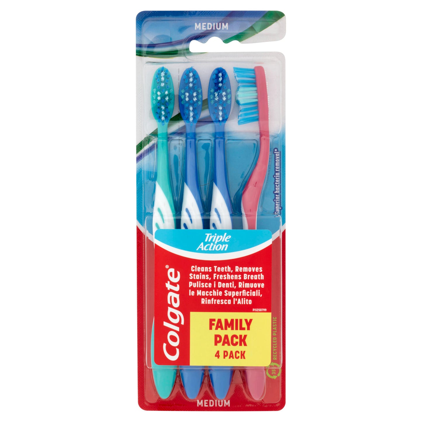 Colgate spazzolino Triple Action, medio, 4 pezzi (25523234)