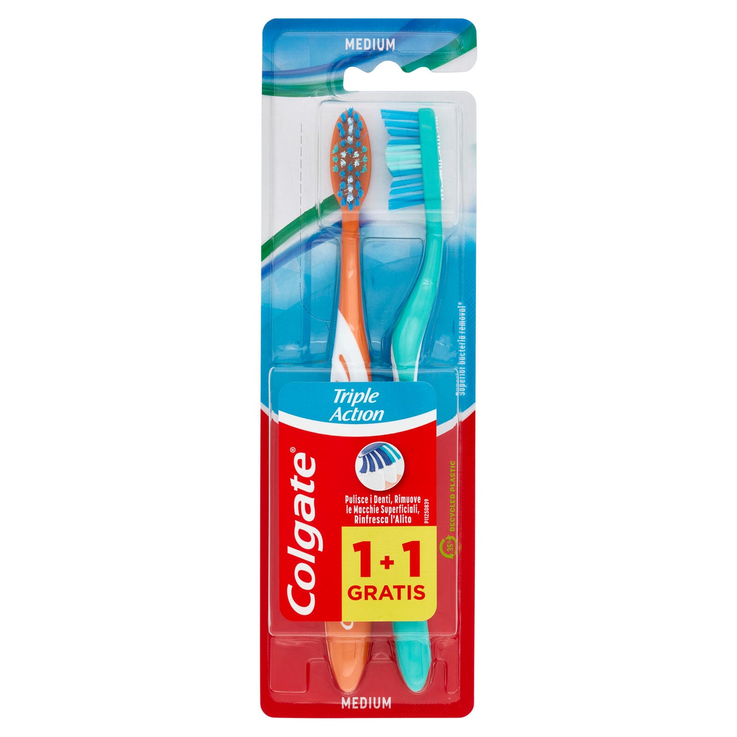 Colgate spazzolino Triple Action, medio, 2 pezzi (25523233)