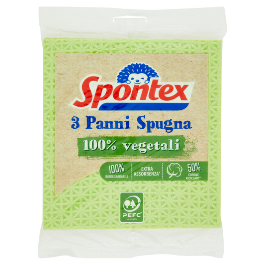 Spontex Panni Spugna Eco x3