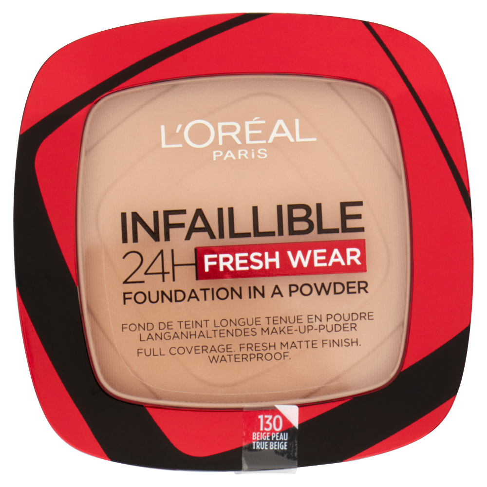 L'Oréal Paris Fondotinta compatto Infaillible 24H Fresh Wear, 130 Beige Peau/True Beige (25531847)