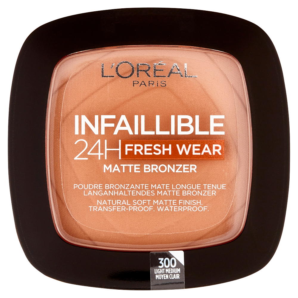 L&#39;Or&#233;al Paris Terra Abbronzante Infaillible 24h Fresh Wear Bronzer, Waterproof, 300 Light Medium 9 g