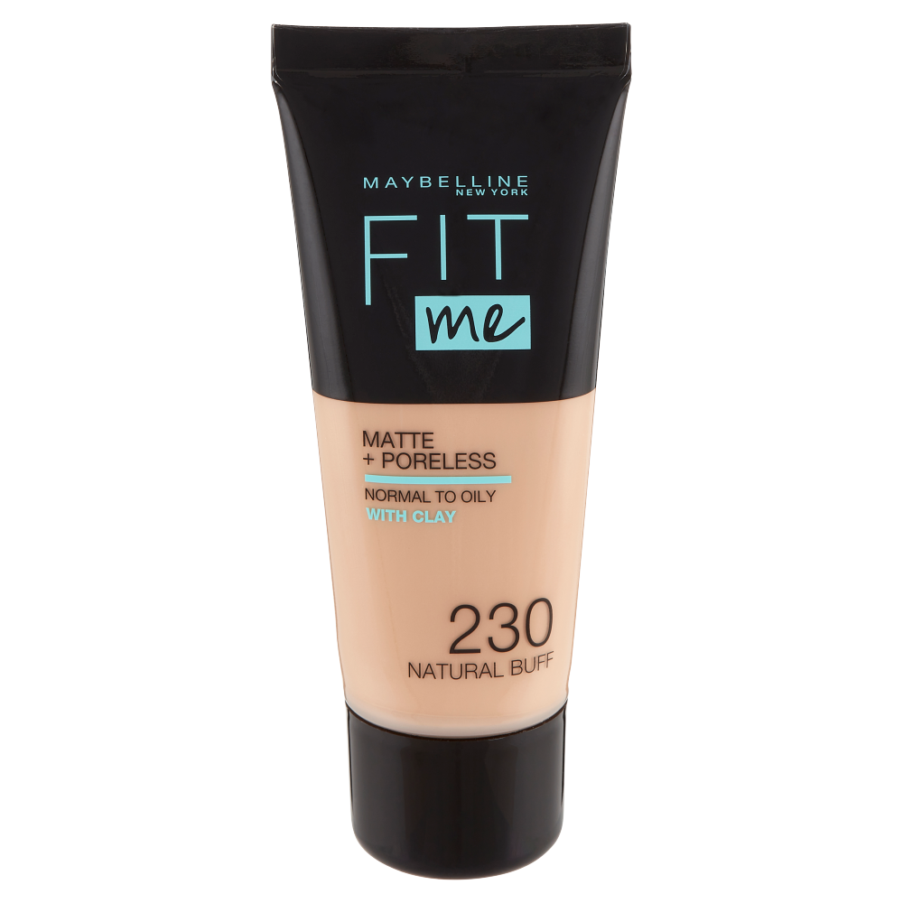 Maybelline New York Fondotinta Fit Me Matte&Poreless, Finish Opacizzante, 230 Natural Buff (25558905)