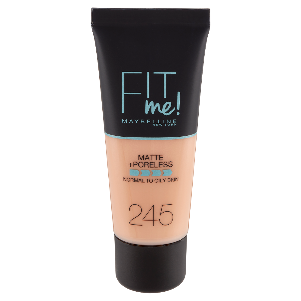 Maybelline New York Fondotinta Fit Me Matte&Poreless, Finish Opacizzante, 245 Classic Beige (25558913)