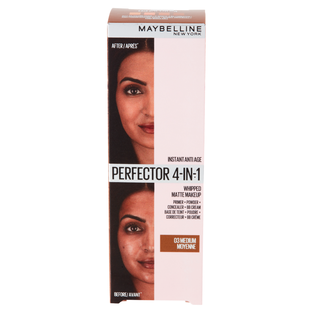 Maybelline New York Fondotinta Perfezionante Instant Perfector, 4 Prodotti in 1, Medium, 30 ml (25559002)
