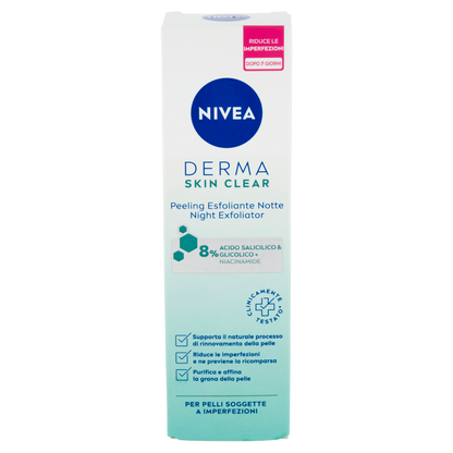 Nivea Derma Skin Clear Peeling Esfoliante Notte 40 ml
