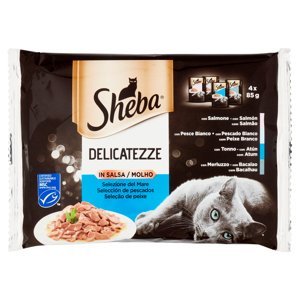 Sheba Delicatezze in Salsa Selezione del Mare 4 x 85 g (25603235)