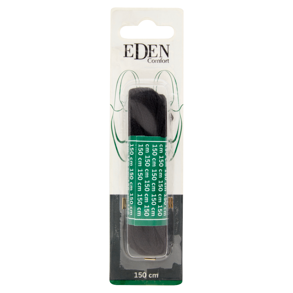 Eden Comfort Lacci piatti neri 150 cm 1 Paio (25525861)