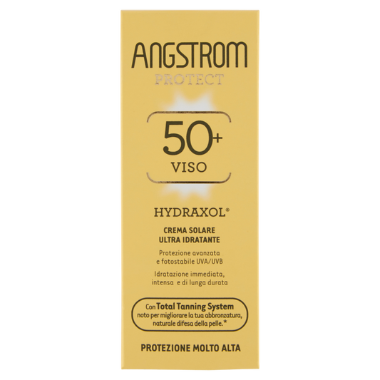 Angstrom Protect Hydraxol Crema Solare Ultra Idratante Viso 50+ Protezione Molto Alta 50 ml