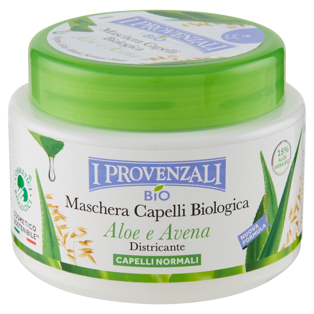 I Provenzali Bio Maschera Capelli Biologica Aloe e Avena 200 ml