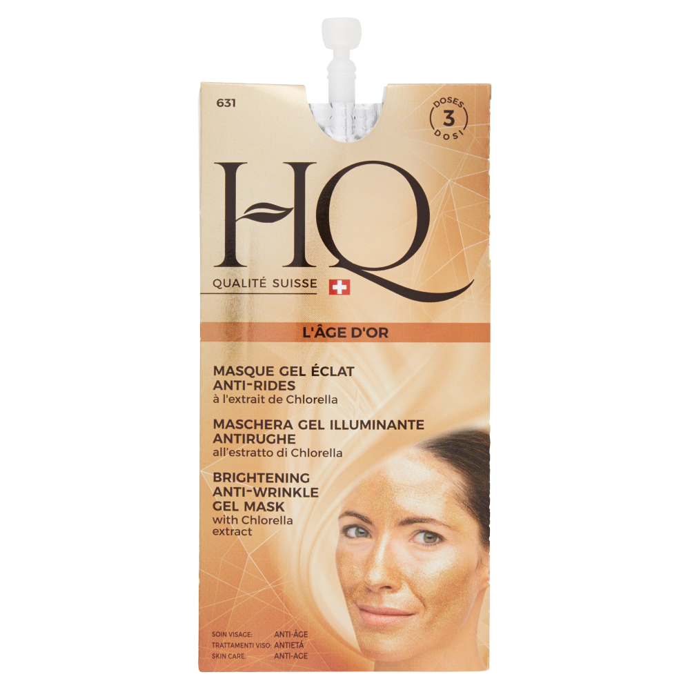 HQ Maschera Gel Illuminante Antirughe all'estratto di Chlorella 3 Dosi 15 ml (25531041)