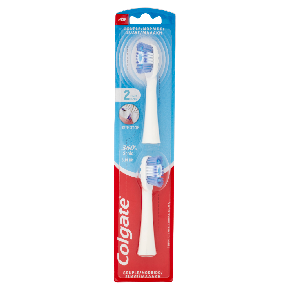 Colgate ricariche spazzolino a batteria 360 Sonic Slim Tip morbido (25523229)