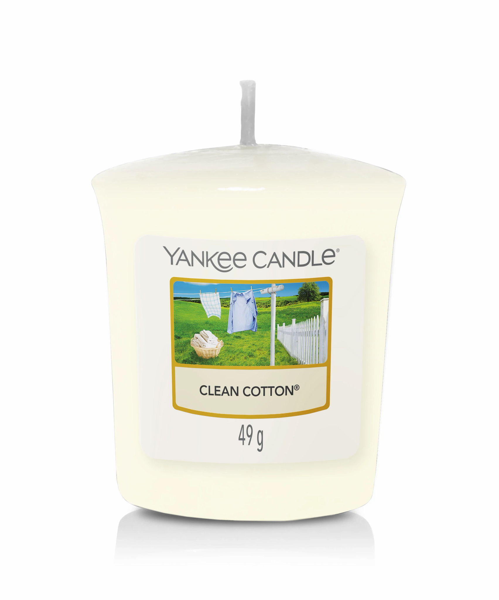 Yankee Candle - Candela Sampler Clean Cotton ->