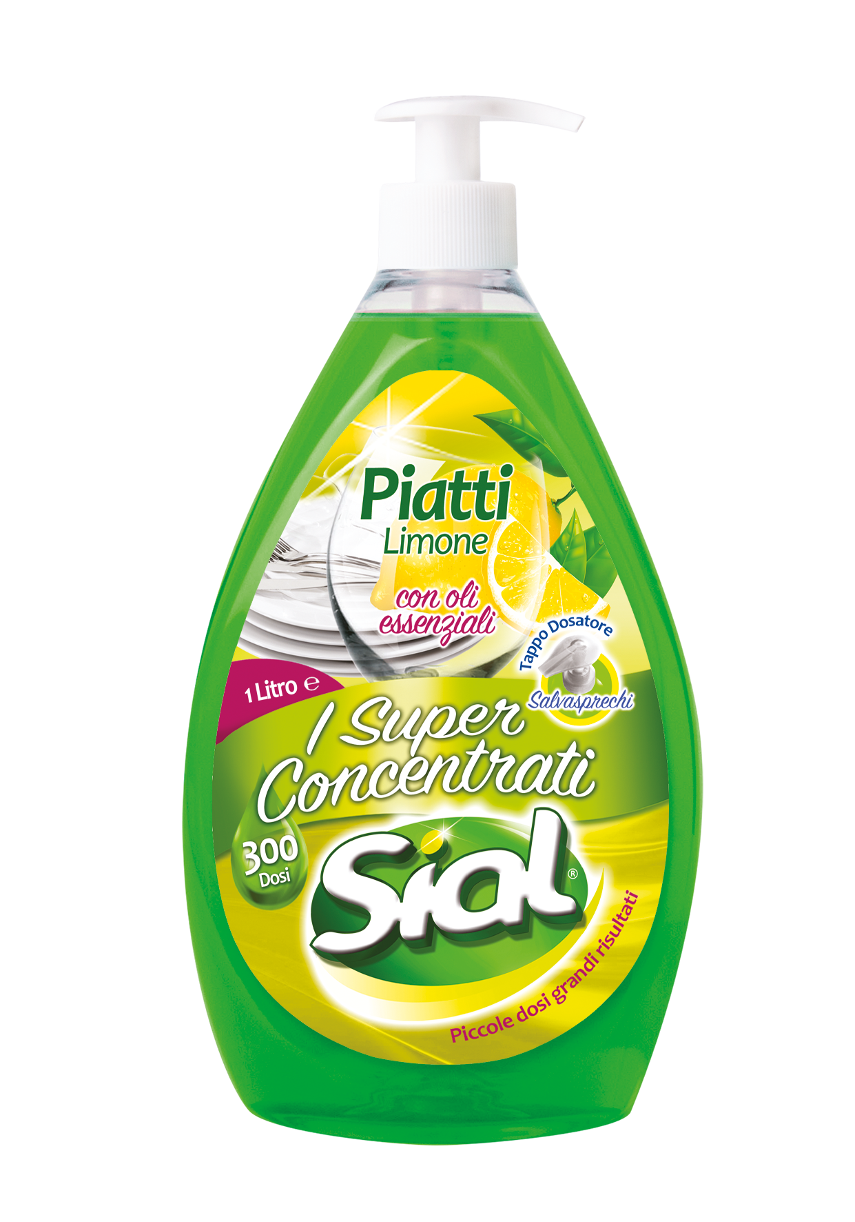 Sial Green Piatti Concentrato Igienizzante Limone e Timo 750ml - Bernava S.p.A.