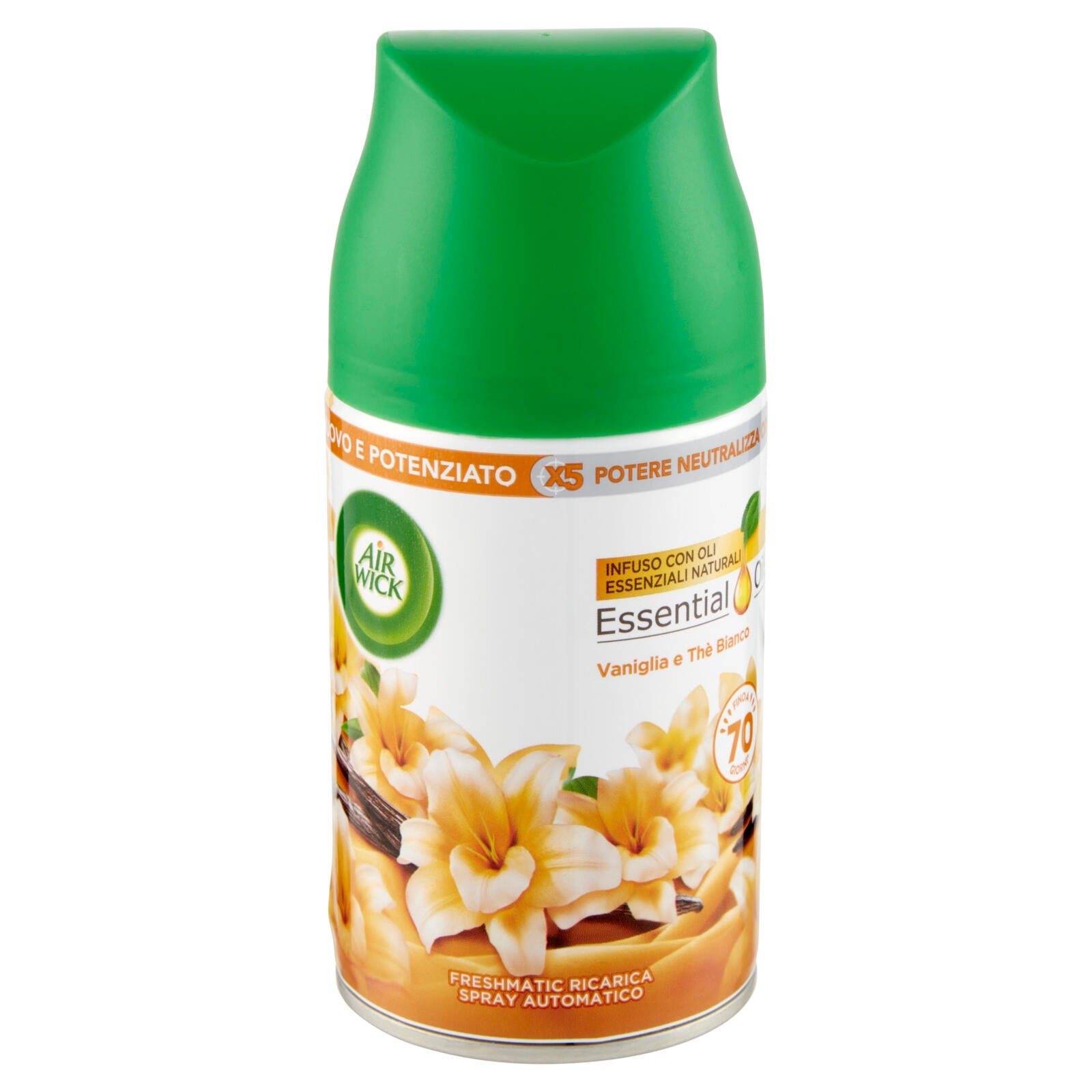 Airwick Freshmatic Profumatore Automatico - Ricarica Vaniglia E Thè Bianco, 2 Pezzi Da 250ml - Foto 5