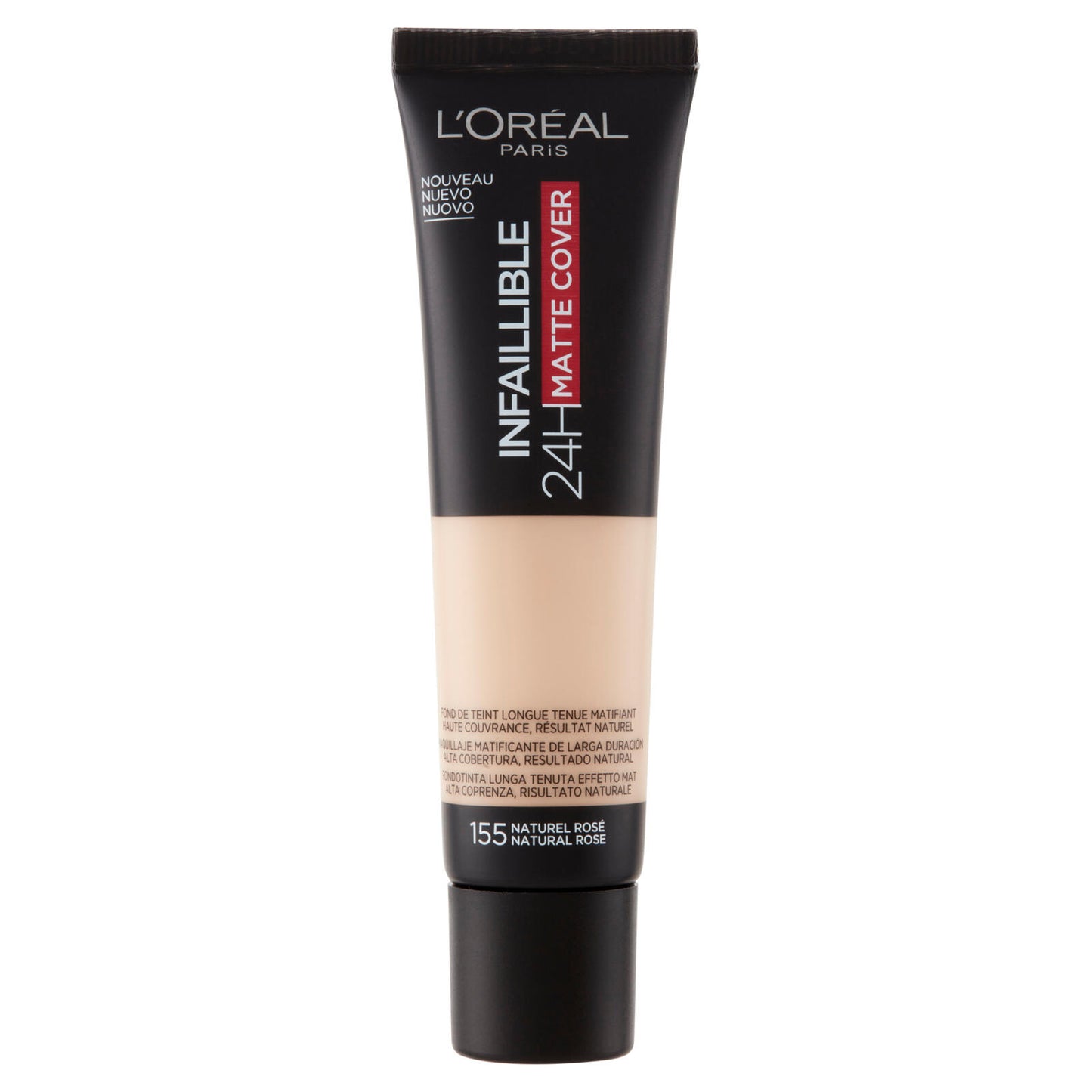 L'Oréal Paris Infaillible 24h Mat Cover Fondotinta Coprente Finish Matte Lunga Durata 155NaturelRosé (25531895)