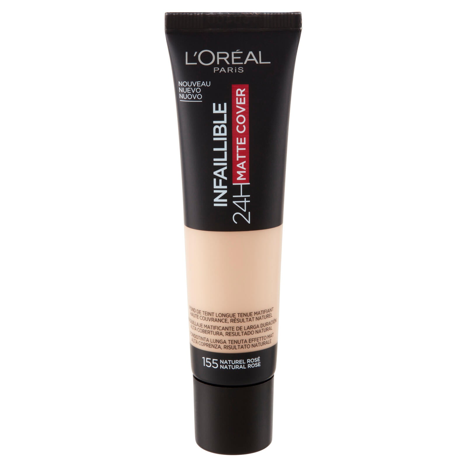 L'Oréal Paris Infaillible 24h Mat Cover Fondotinta Coprente Finish Matte Lunga Durata 155NaturelRosé (25531896)