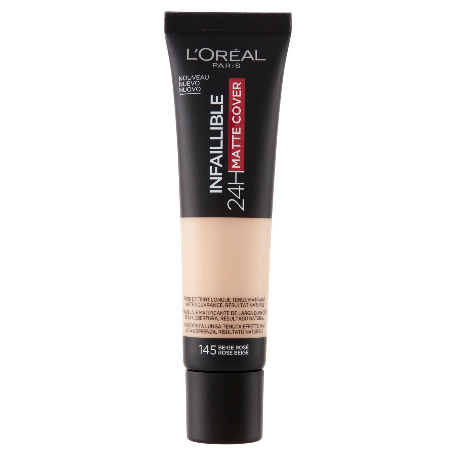 L'Oréal Paris Infaillible 24h Mat Cover Fondotinta Coprente Finish Matte Lunga Durata 145 Beige Rosé (25531893)