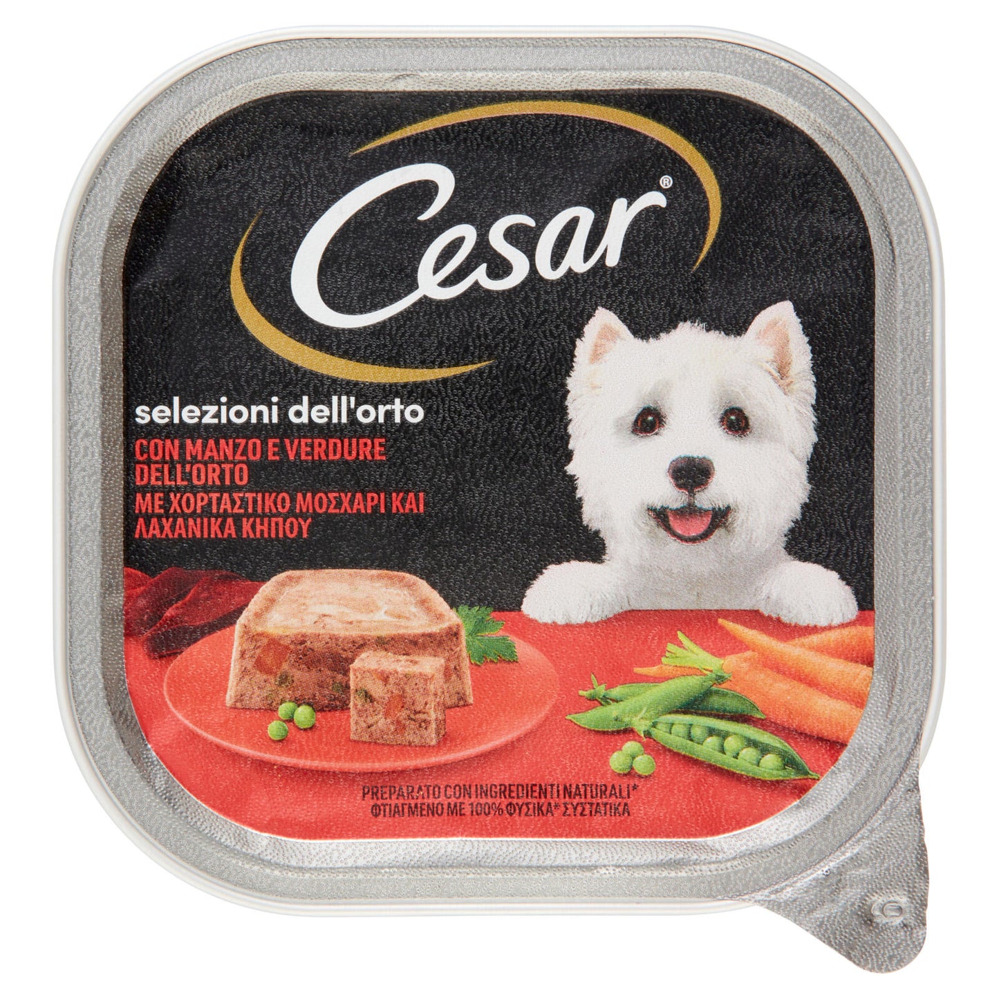 Cesar Selezioni dell'Orto Cibo Umido Cane con Manzo e Verdure dell'Orto 300 g (25522098)