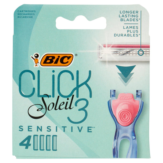Bic Click Soleil 3 Sensitive** Ricariche 4 pz