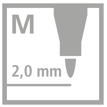 Pennarello - STABILO power - Punta Media - Astuccio da 12 - Colori assortiti (25572376)
