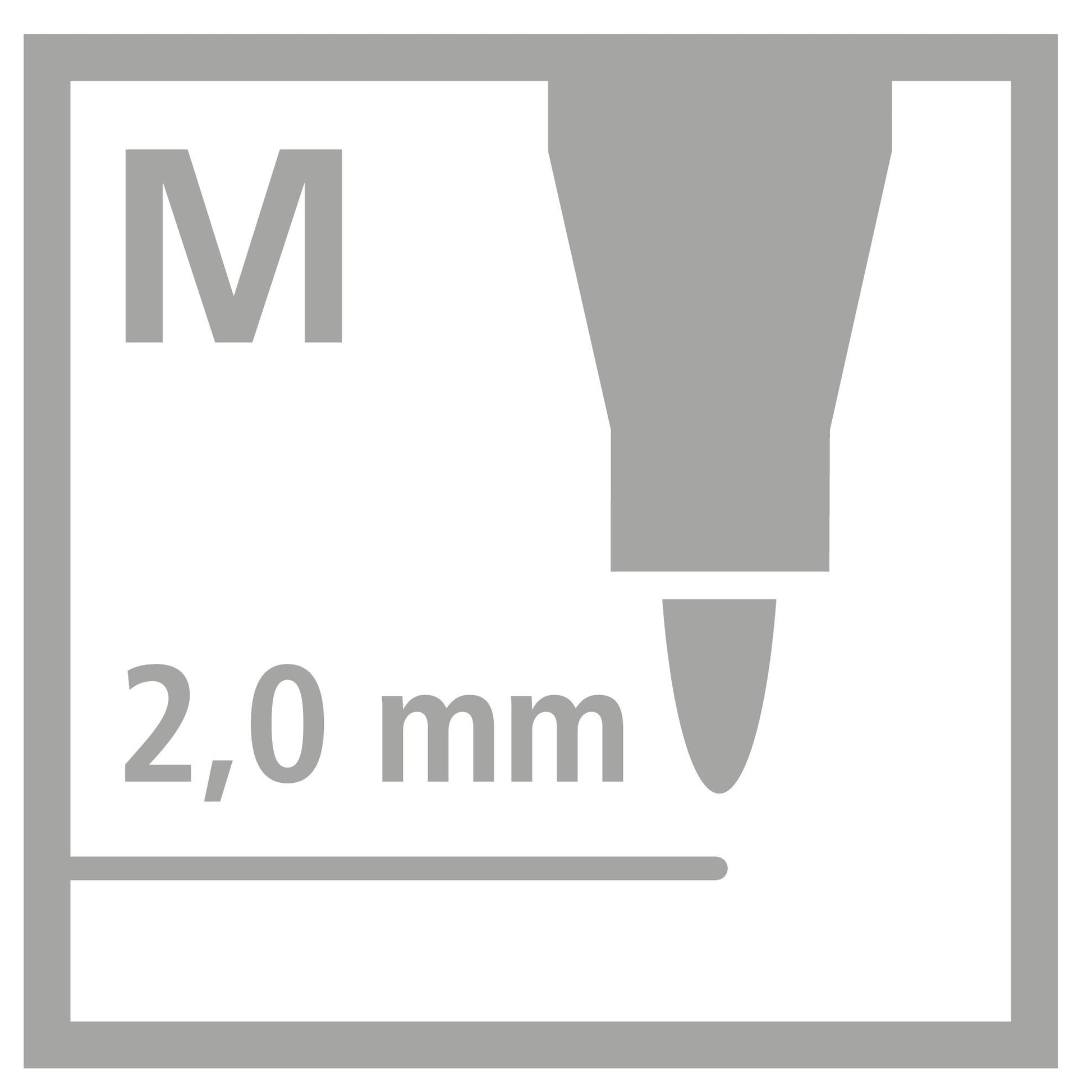Pennarello - STABILO power - Punta Media - Astuccio da 12 - Colori assortiti (25572377)