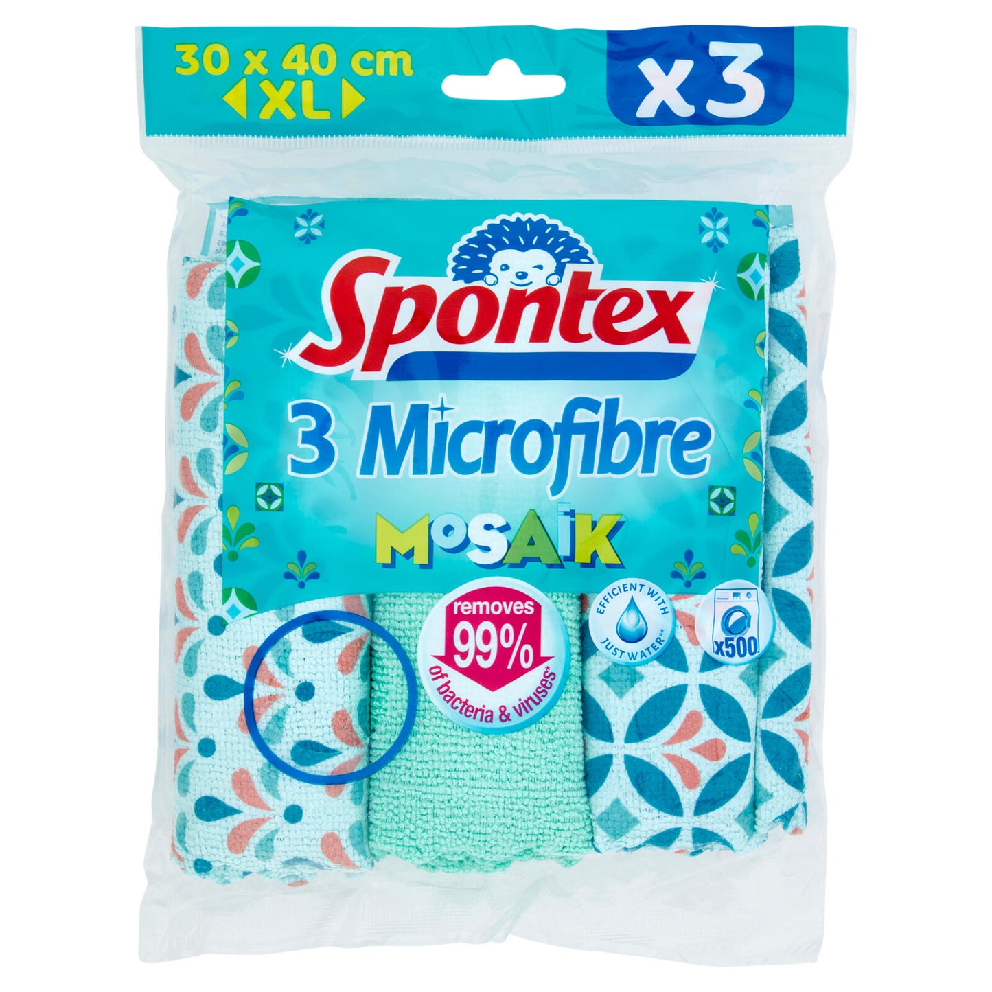 Spontex Microfibre Mosaik x3