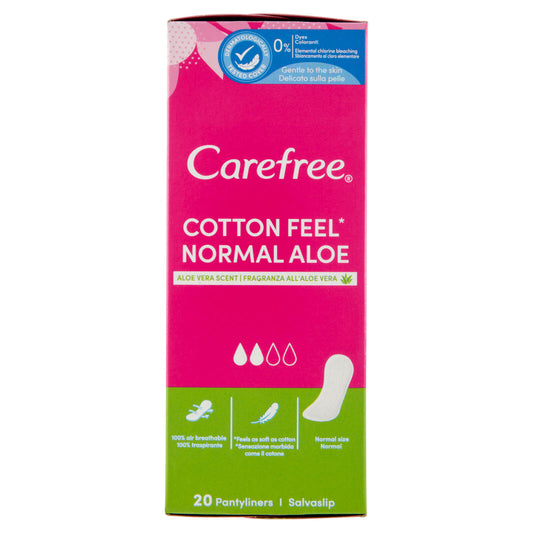 Carefree Cotton Feel* Normal Aloe Fragranza all'Aloe Vera Salvaslip 20 pz