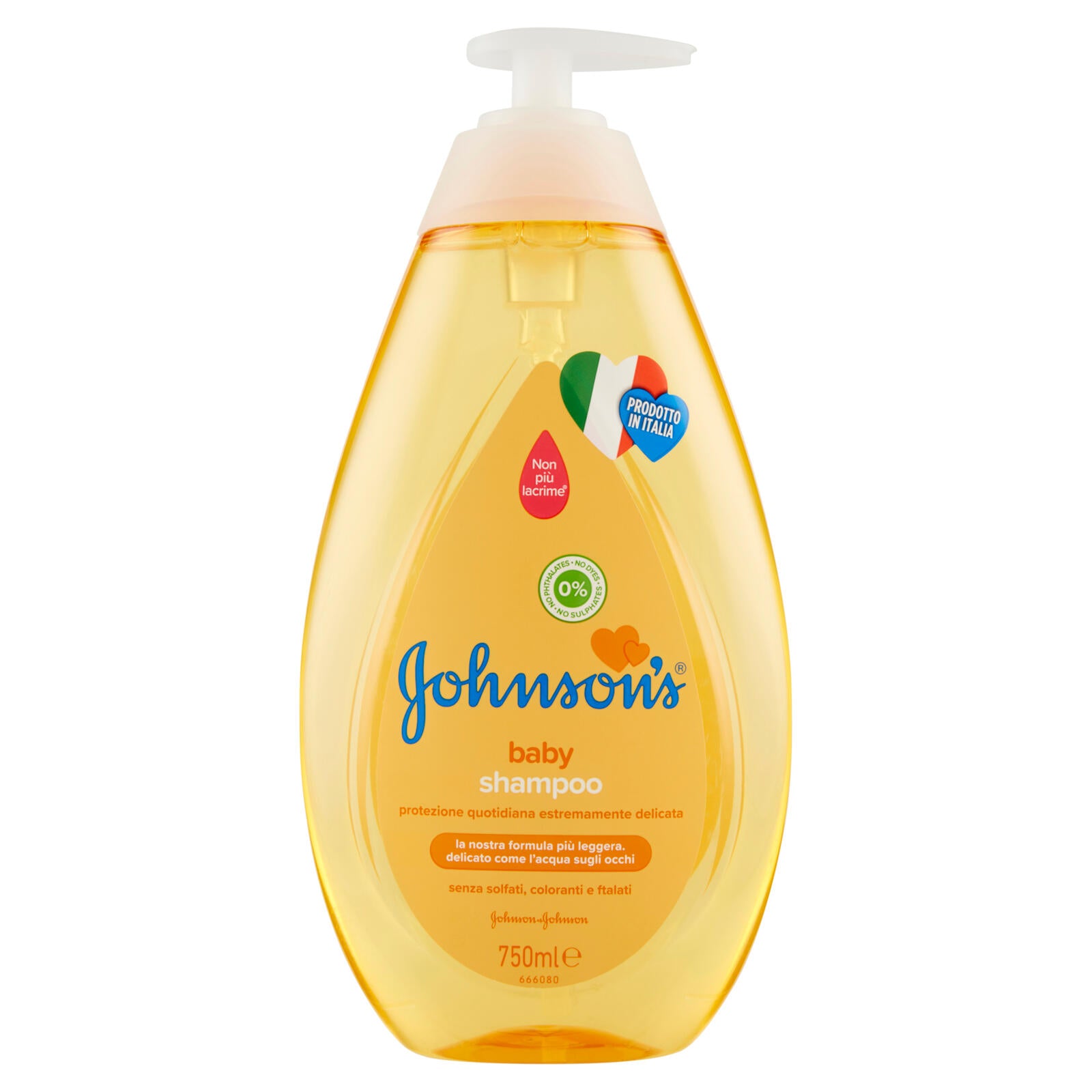 JOHNSON'S Baby, Shampoo per Bambini, Senza Coloranti Alcol e Sapone, per Tutta la Famiglia, 750ml