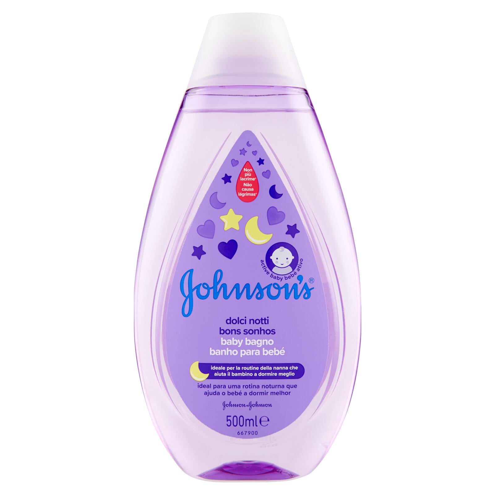 JOHNSON'S Baby, Bagno detergente, Dolci Notti, per Bambini, 500ml