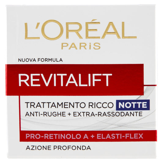 L'Oréal Paris Revitalift Trattamento Ricco Notte Anti-Rughe + Extra-Rassodante 50 ml