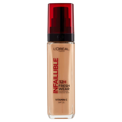 L'Oréal Paris Fondotinta Liquido Infaillible 32H Fresh Wear a Lunga Tenuta SPF25, Cool 140 30 ml (25531857)