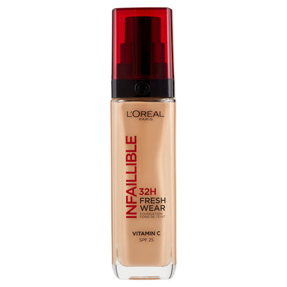L'Oréal Paris Fondotinta Liquido Infaillible 32H Fresh Wear a Lunga Tenuta SPF25, Sable 200 30 ml (25531859)