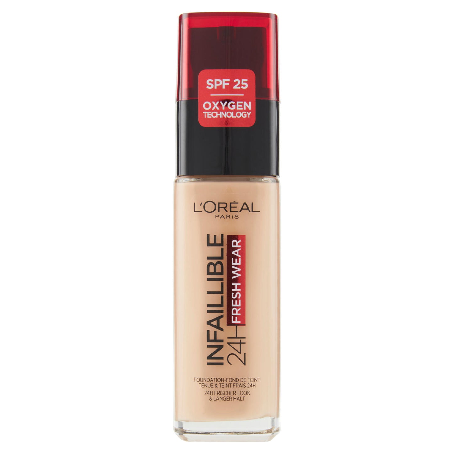 L'Oréal Paris Infaillible 24H Fresh Wear, Fondotinta Liquido, Protezione SPF25, Miel (235), 30 ml (25531889)