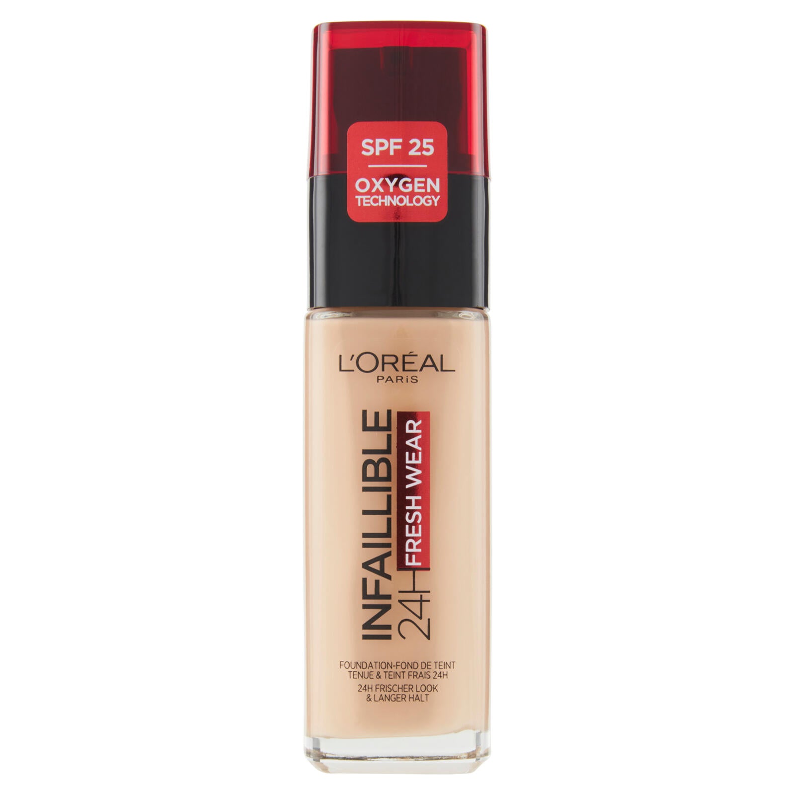L'Oréal Paris Infaillible 24H Fresh Wear, Fondotinta Liquido, Protezione SPF25, Miel (235), 30 ml (25531889)
