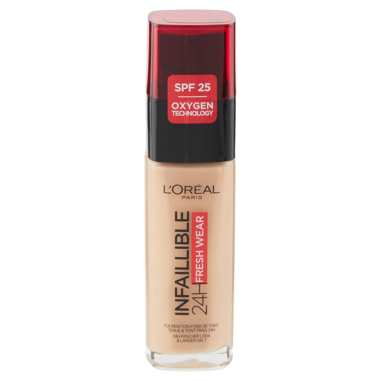 L'Oréal Paris Infaillible 24H Fresh Wear, Fondotinta Liquido, Protezione SPF25, Miel (235), 30 ml (25531890)