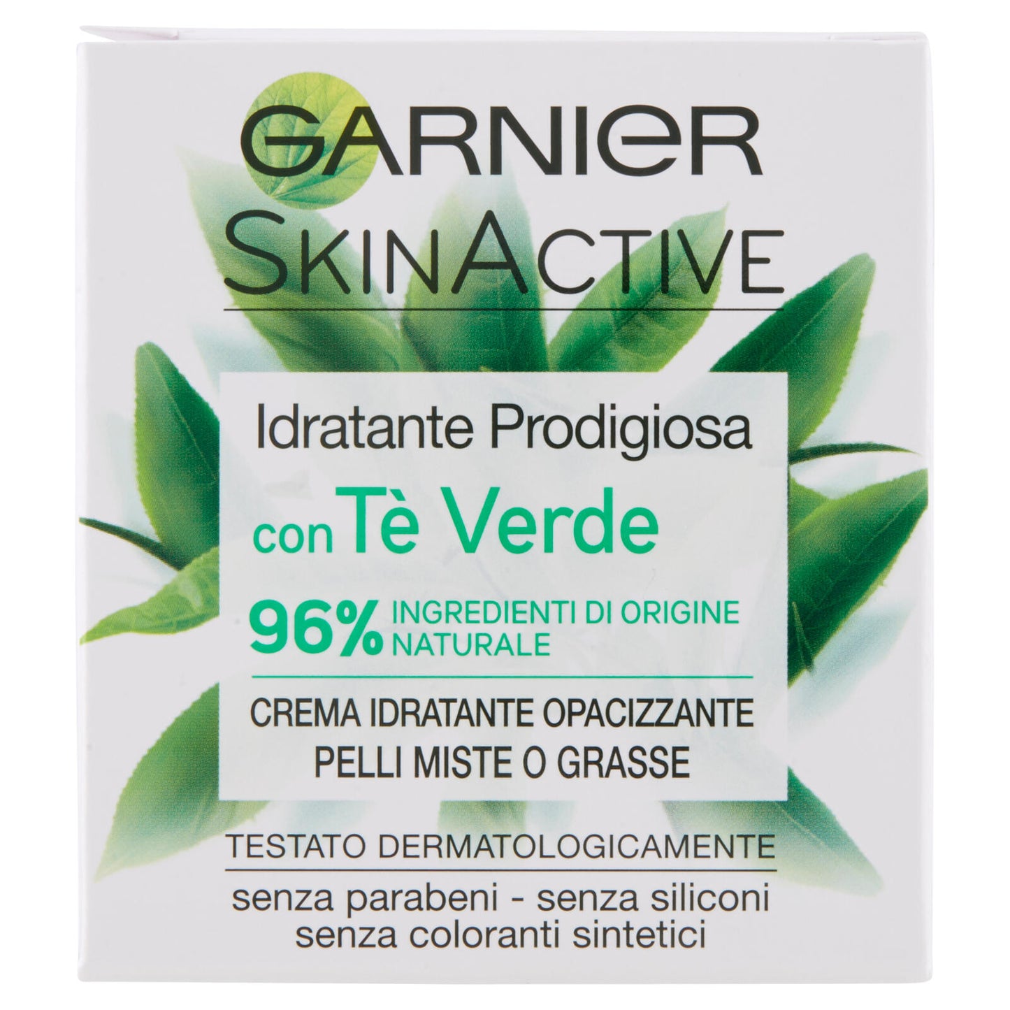 Garnier Idratante Prodigiosa con Tè Verde - Crema viso idratante opacizzante per pelli miste - 50 ml
