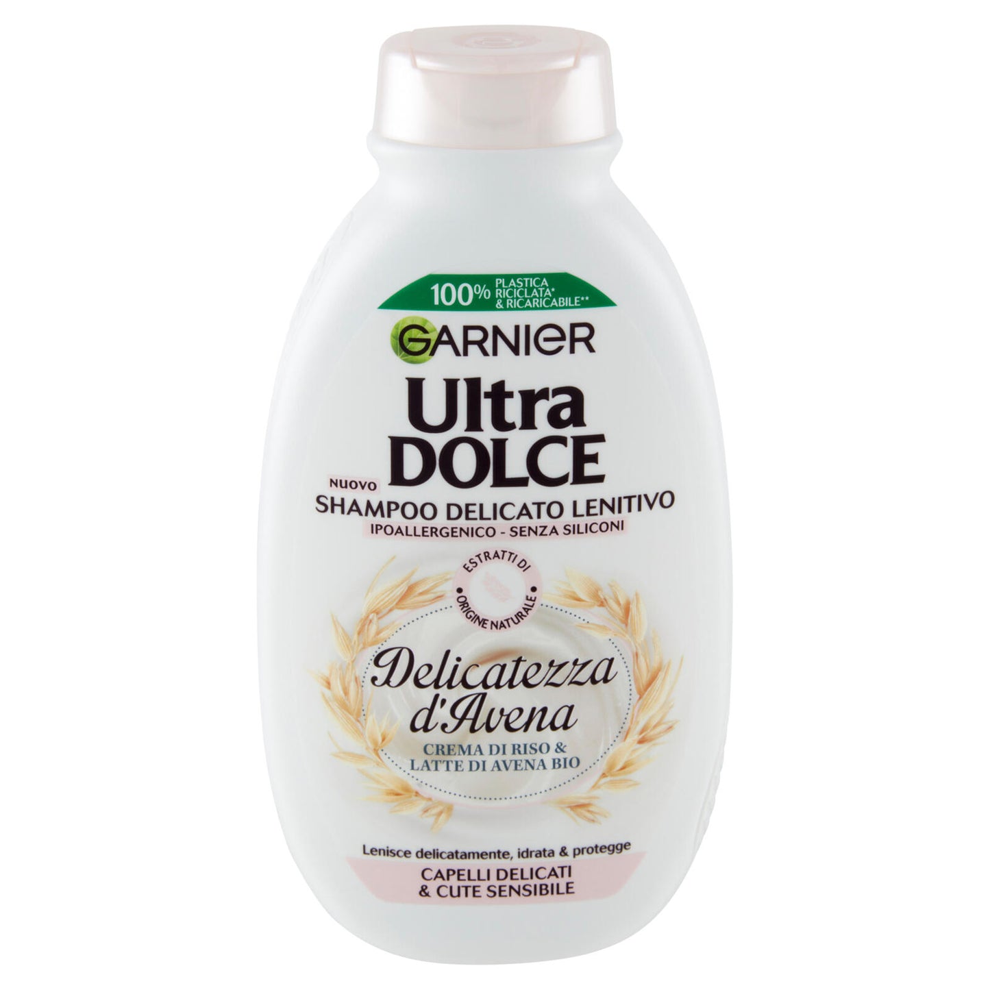 Garnier Ultra Dolce Shampoo Delicatezza D'Avena per capelli delicati- con crema di riso, 250 ml